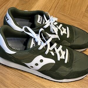 Saucony DXN Trainer Vintage Men's Forest/White Sneakers size 14